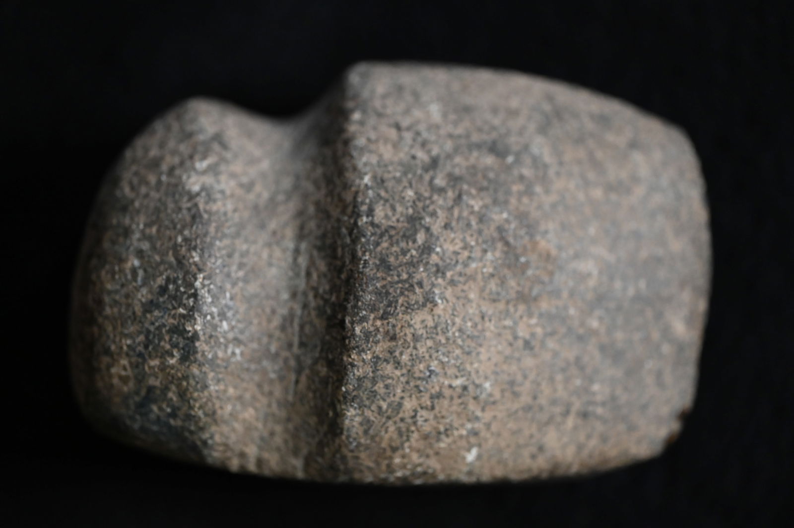 3/4 Groove Axe Found in Shelby Co. Indiana 3 13/16" Long and Fluted on top.  Ex: James Vroom (1 of 8)