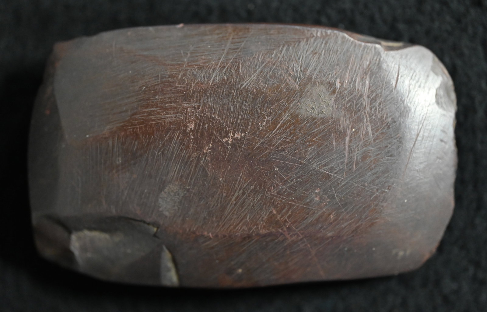 Hematite Celt 2 13/16" Long.  Keele COA, a nice example thats made well.  Ex: Steve McCabe (1 of 11)