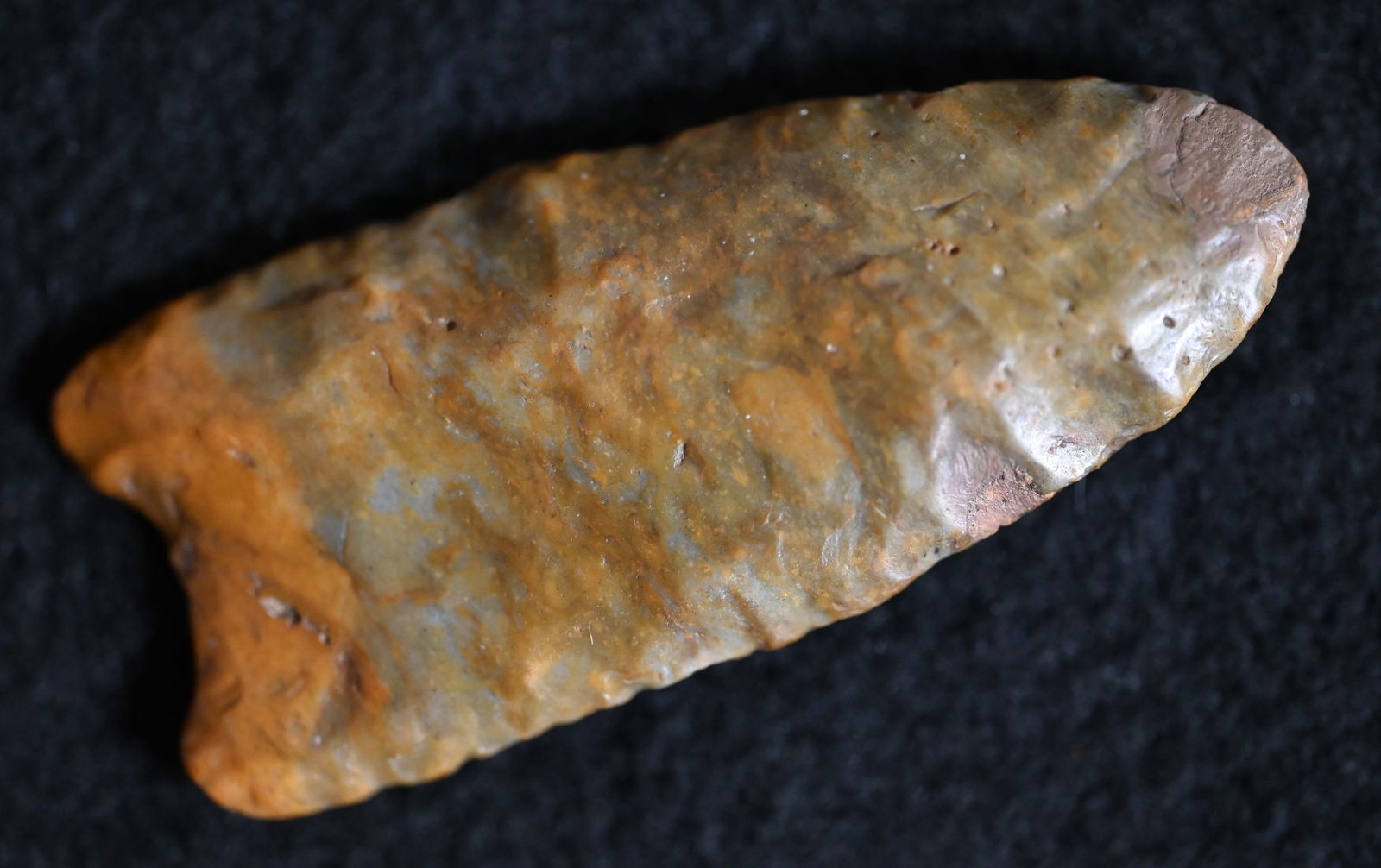 2 1/4" Polished Colorful Clovis "Restored" Found in Kentucky Ex: Walt McIntyre Collection. (1 of 9)