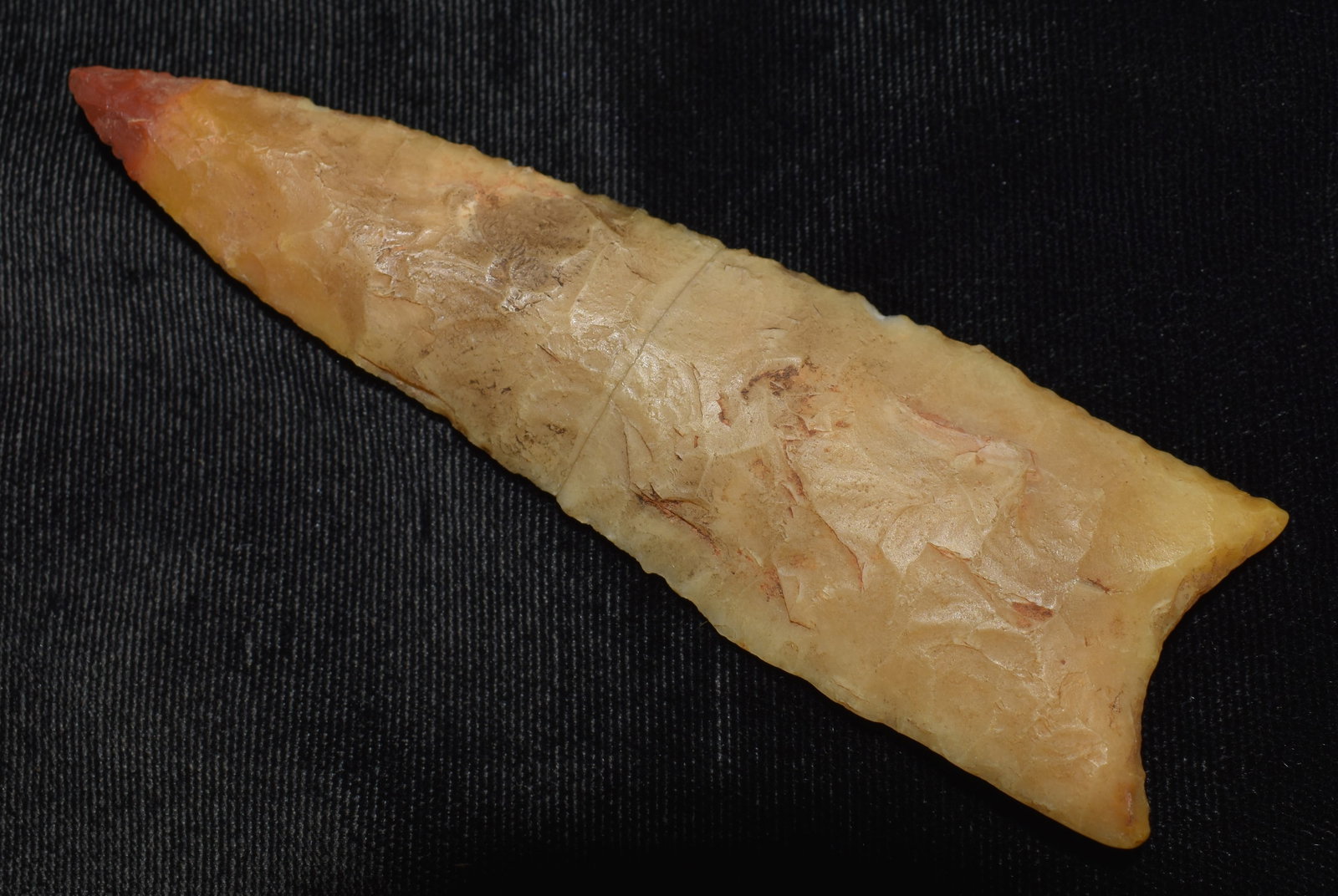 4 1/8" Red Tiped Dalton (Broke & Glued) found in Pettis County, Missouri w/ COA (1 of 9)