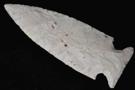 4 1/2" Finely Made Gibson Blade found in Saline County, Missouri w/ COA: 4 1/2" Finely Made Gibson Blade found in Saline County, Missouri w/ COA. Gibsons often have color from heat treatment. This one lacks the color but is made better than most we have seen. Ex George Wol