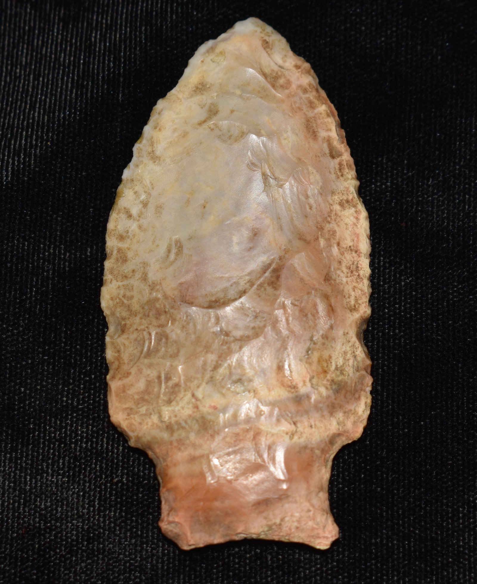 2 7/8" River Patina'd Johnson Arrowhead found in Cooper County, Missouri: 2 7/8" River Patina'd Johnson Arrowhead found in Cooper County, Missouri by Tim Dunham.