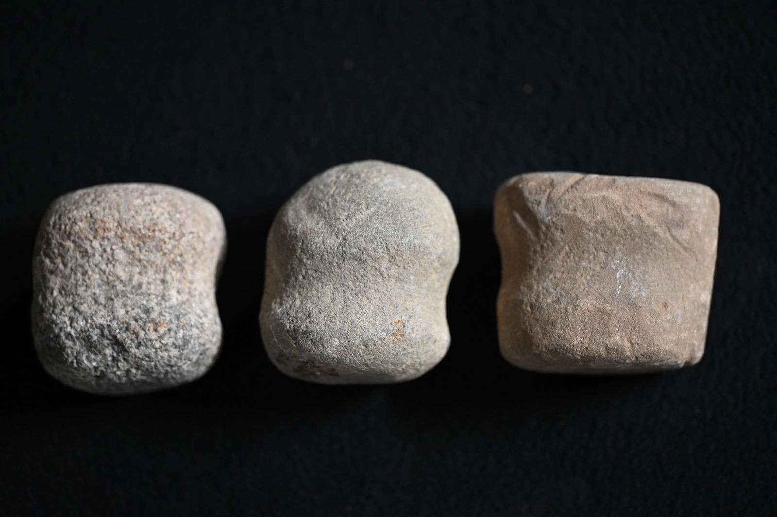 Group of 3/4 Grooved Hardstone Hammers/War Clubs 3 Total Found in Ohio Ex: John Bennett Collection. (1 of 6)