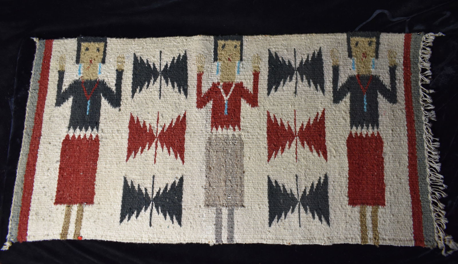 1930's Navajo Yei Rug 3 Figures (1 of 11)