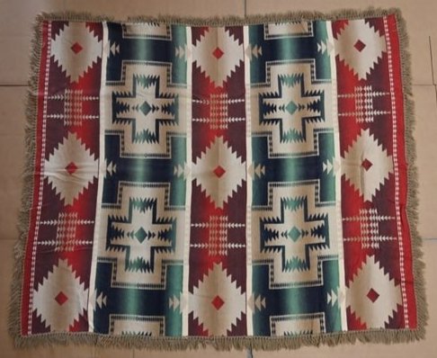 60 1/2"W x 71"L Beacon Camp Blanket Early 1900's (1 of 9)