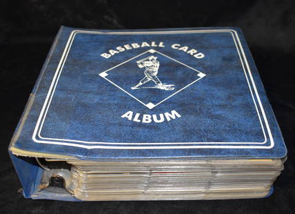 Large Baseball/Football Card Collection Album Over 50 pages with cards front and back: Large Baseball/Football Card Collection Album Over 50 pages with cards front and back. Baseball, Football and a few Basketball cards. Most pages are front and back loaded. Hasn't been picked through b