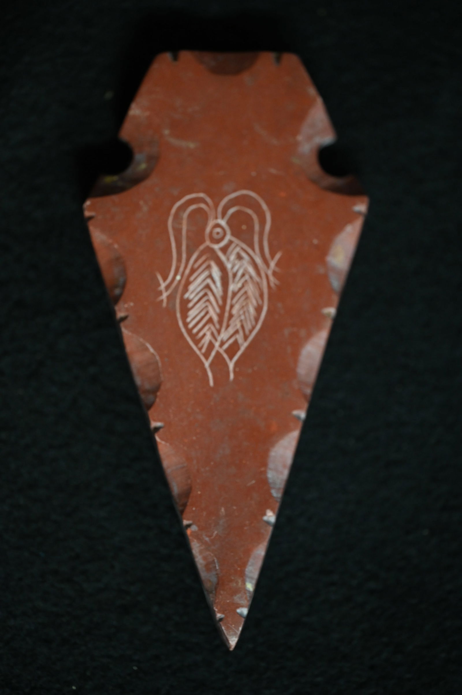 Tourist Trade Catlinite Pipestone Arrowhead Indian Made 4 1/8" Long.  Late 1900's gift shop item. (1 of 6)