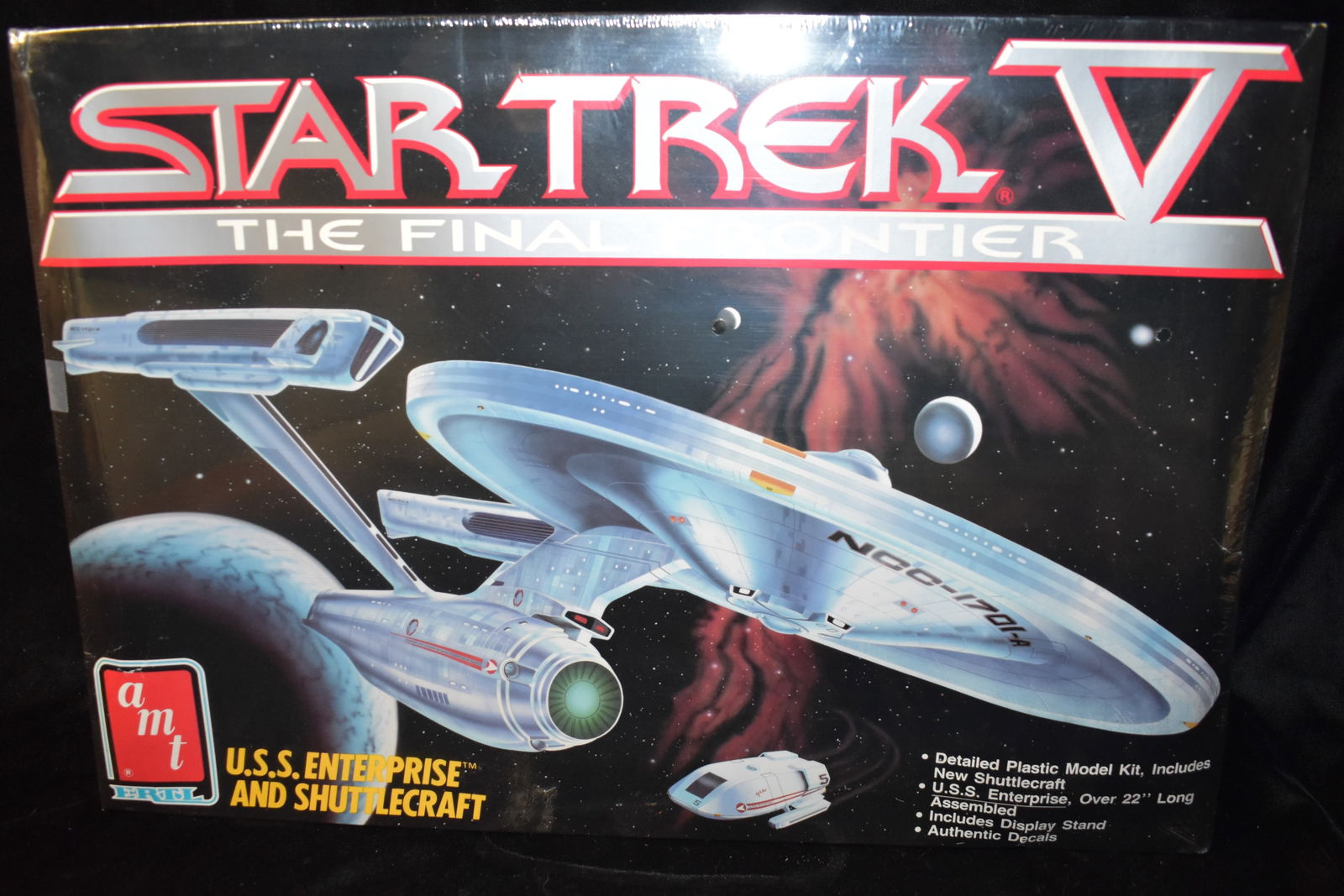 1989 Star Trek V Final Frontier Uss Enterprise & Shuttle Amt Ertl 6876 ...