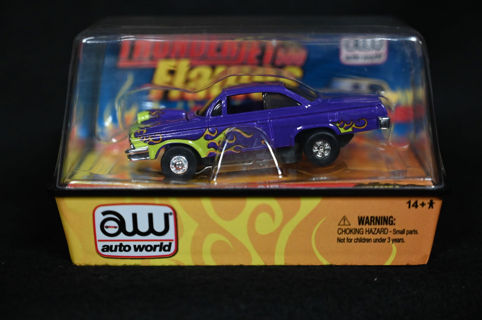 Auto World Thunder Jet 500 Flames 62 Chevy Bel Air No.43 Release 8.  Brand new unopened slot racing (1 of 6)