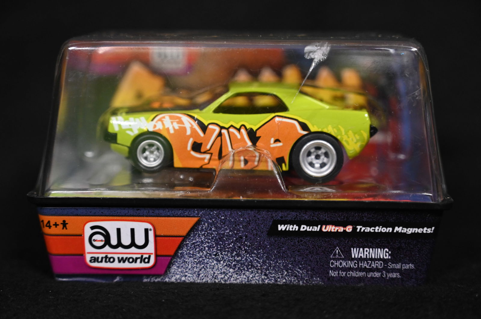 Auto World Carffiti 70 Plymouth Cuda No.23 Release 5.  Brand new unopened slot racing diecast car in (1 of 6)