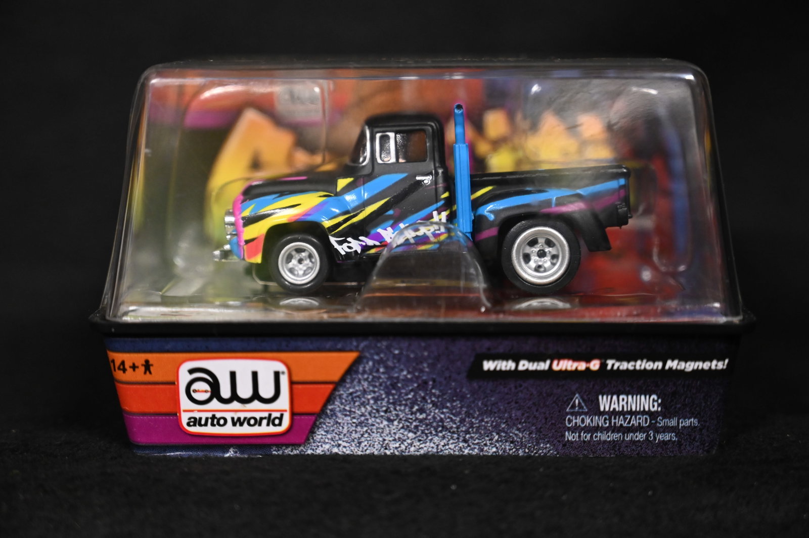 Auto World Carffiti 56 Ford F-100 No.21 Release 5 A Tom Donald Design. Brand new unopened slot: Auto World Carffiti 56 Ford F-100 No.21 Release 5 A Tom Donald Design. Brand new unopened slot racing diecast car in mint condition produced in 2011.