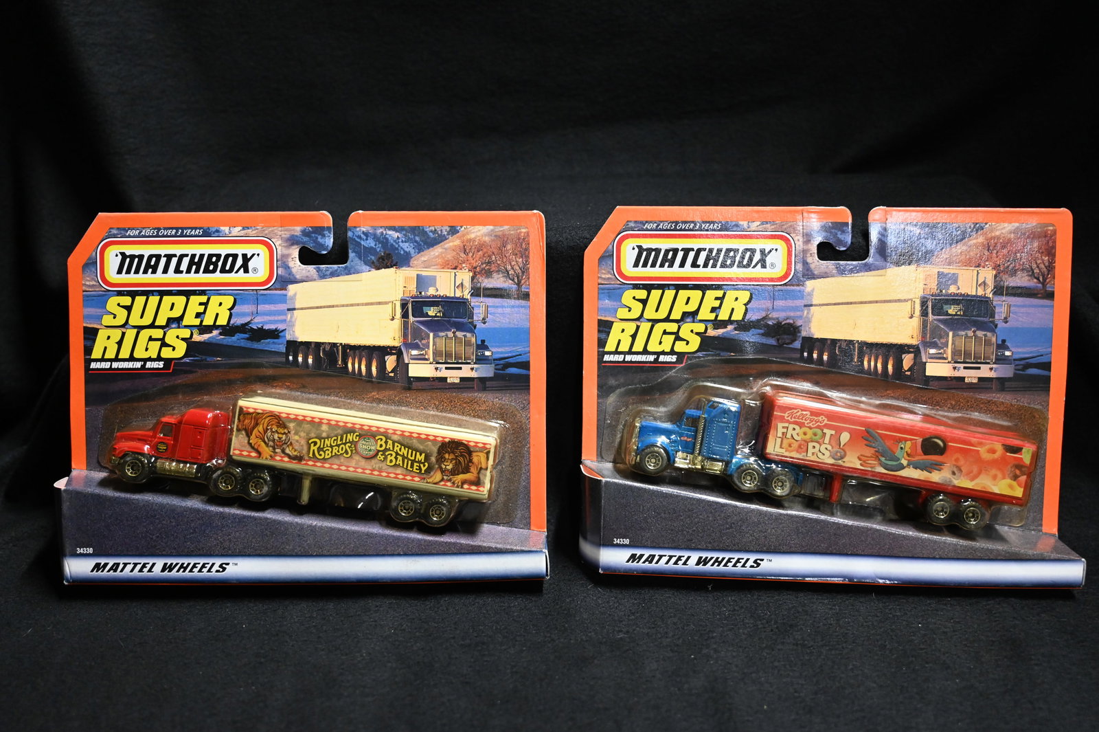 1997 Matchbox Super Rigs Froot Loops & Ringling Bros. Barnum & Bailey. Brand new and in their: 1997 Matchbox Super Rigs Froot Loops & Ringling Bros. Barnum & Bailey. Brand new and in their original packaging.