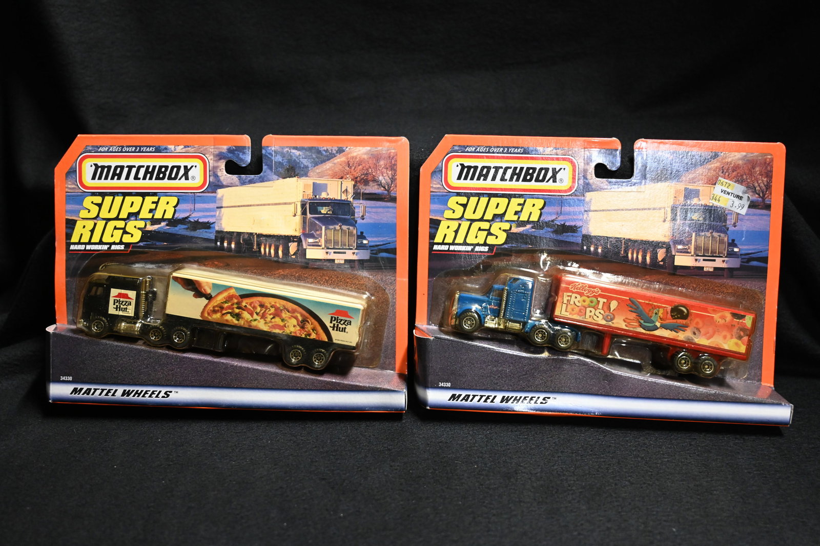 1997 Matchbox Super Rigs Piza Hut & Froot Loops. Brand new and in their original packaging.: 1997 Matchbox Super Rigs Piza Hut & Froot Loops. Brand new and in their original packaging.