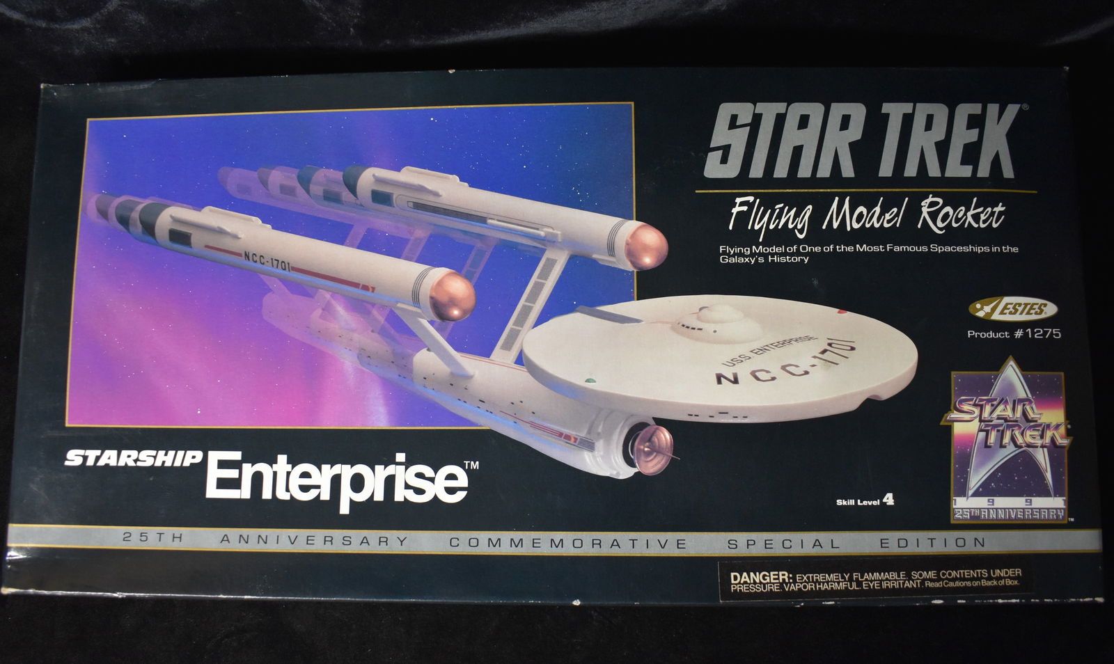 Special Edition 25th Anniversary Star Trek Flying Model Rocket Kit New in Box (1 of 5)