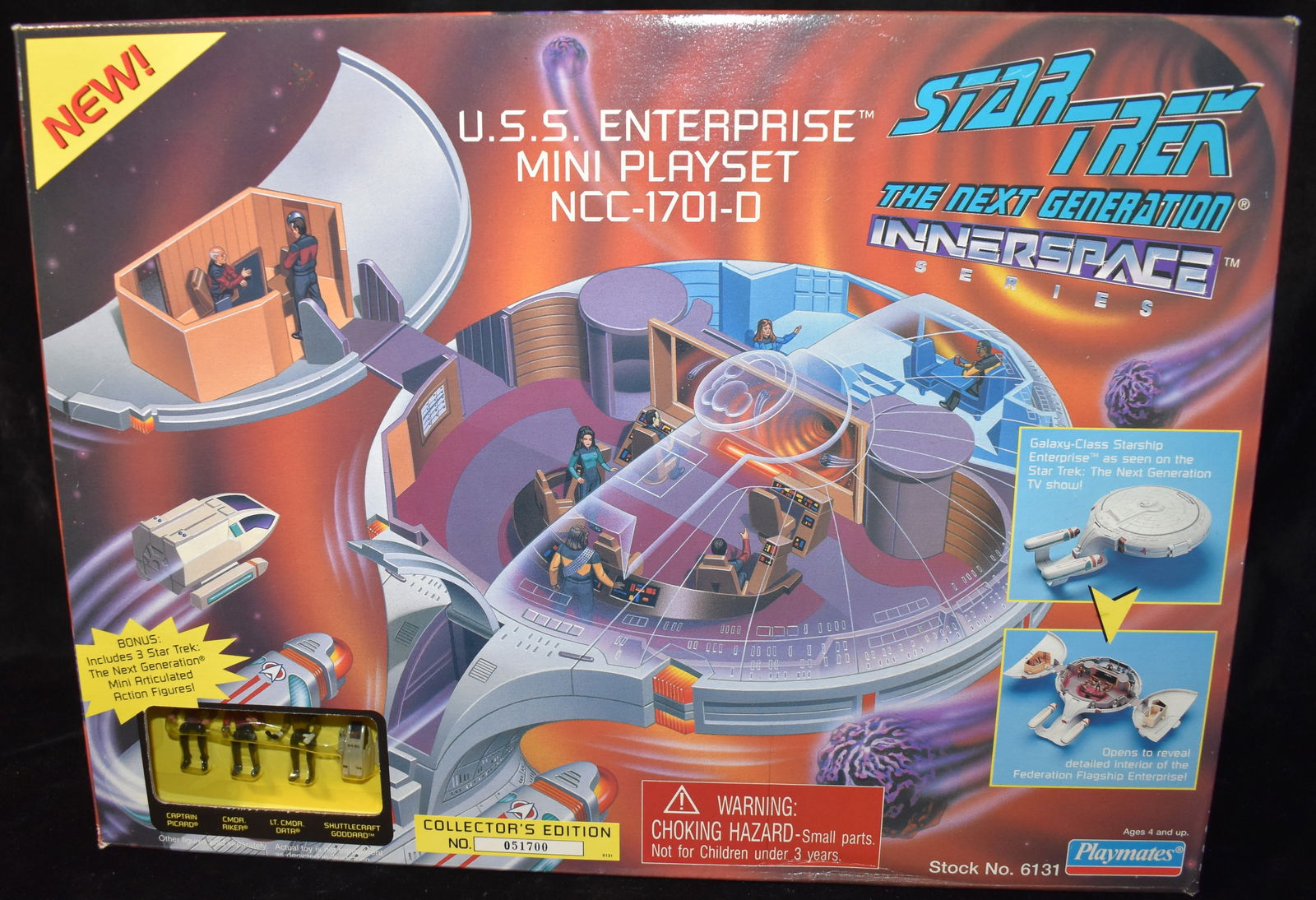 1995 Star Trek Next Generation Innerspace USS Enterprise Mini Playset  NIB (1 of 5)