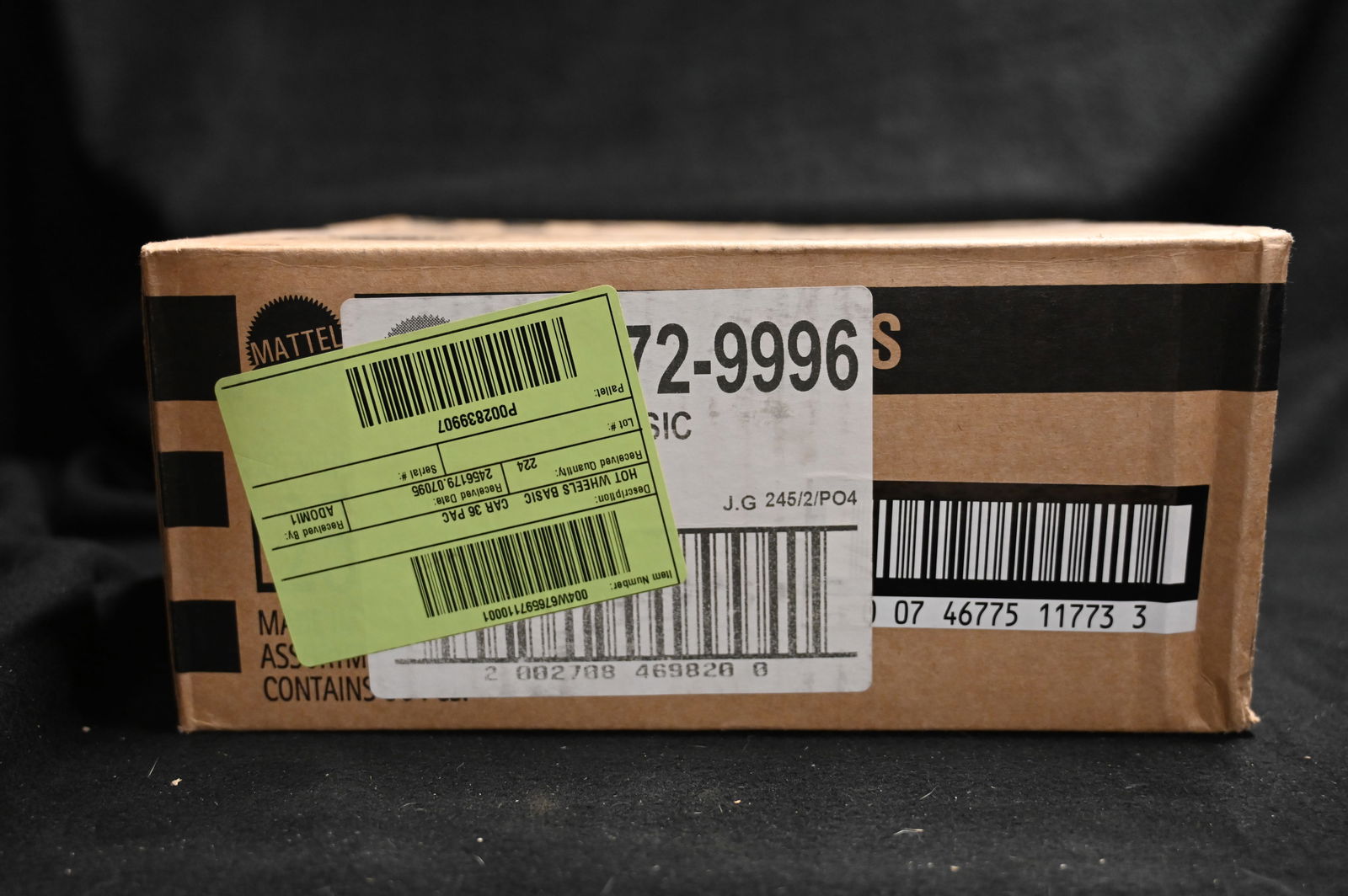 Hot Wheels 36 Cars Assortment Box by Mattel: Mattel Hot Wheels Assortment contains 36 cars. We use a stock photo of an open box as reference to what's in the box. The cars in the photo are not the exact cars in the box. All cars are brand new an