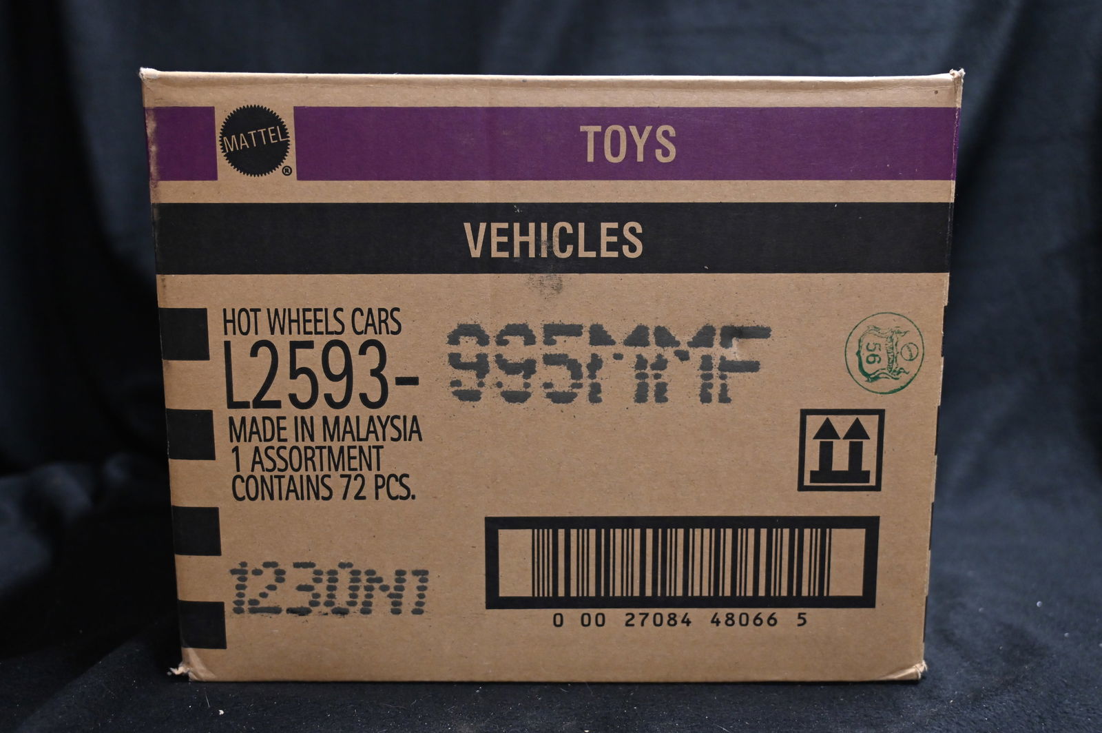 Hot Wheels 72 Cars Assortment Box by Mattel: Mattel Hot Wheels Assortment contains 72 cars. We use a stock photo of an open box as reference to what's in the box. The cars in the photo are not the exact cars in the box. All cars are brand new an