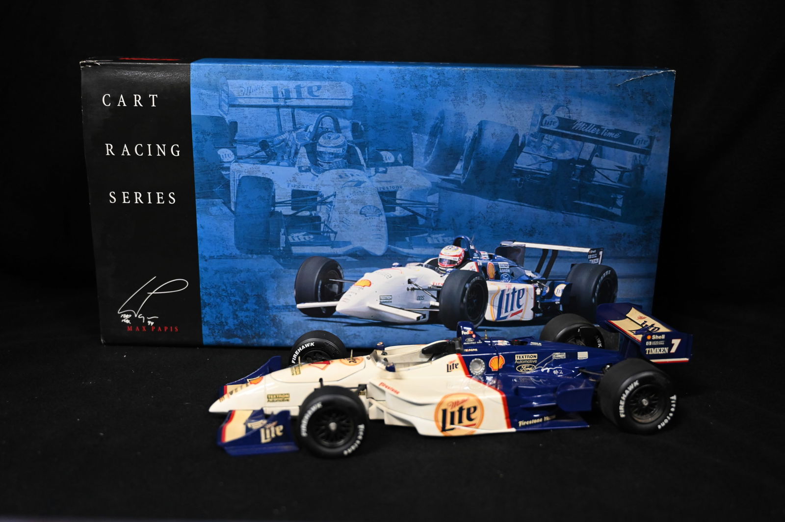 1999 Max Papis "Miller Lite" Autographed Limited Edition 1 of 3,500 Reynard 1:18 Scale Cart Racing (1 of 9)