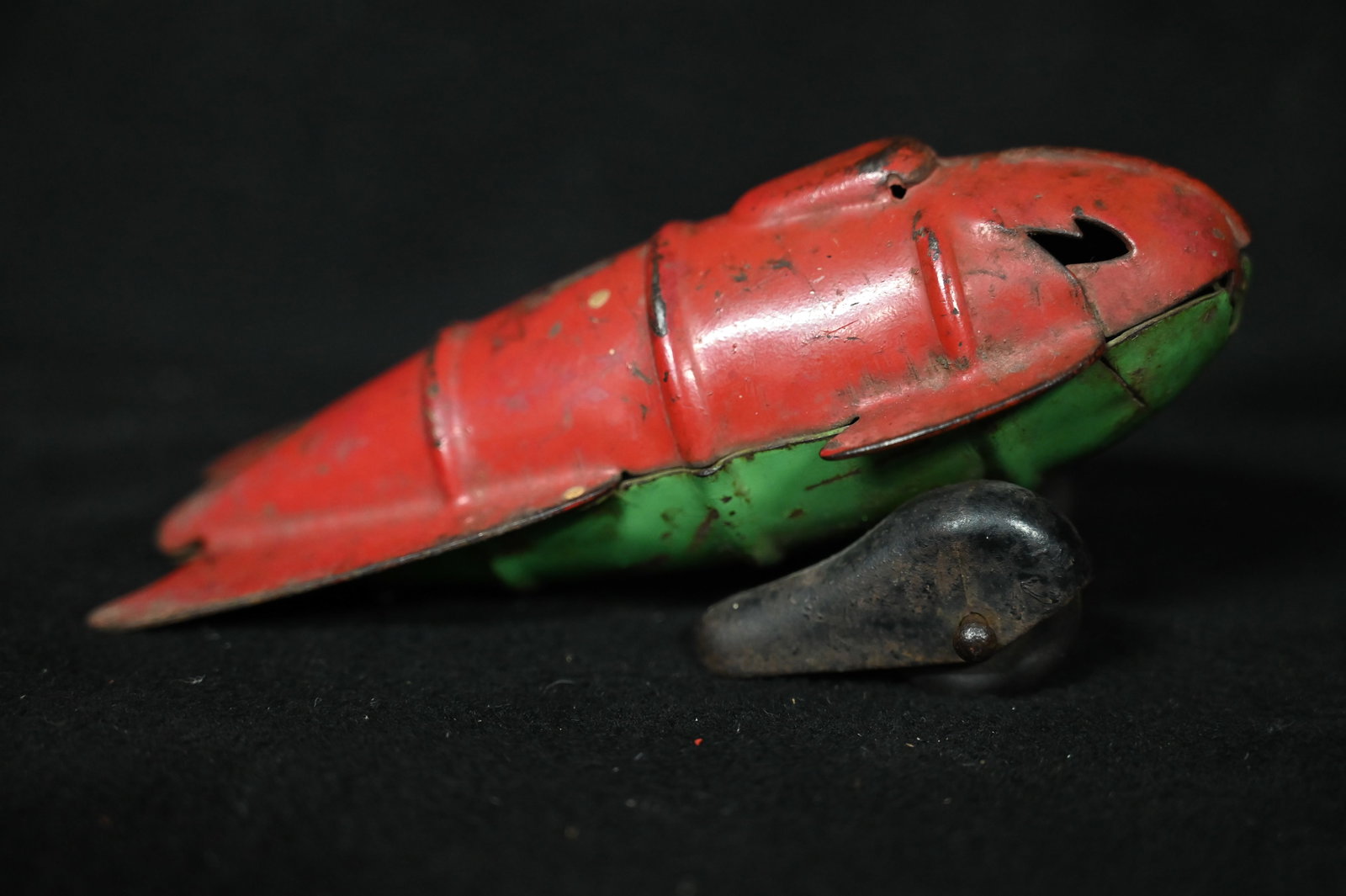 Wyandotte Pressed Steel 6 1/2" Toy Rocket Ship. 1930's (1 of 6)