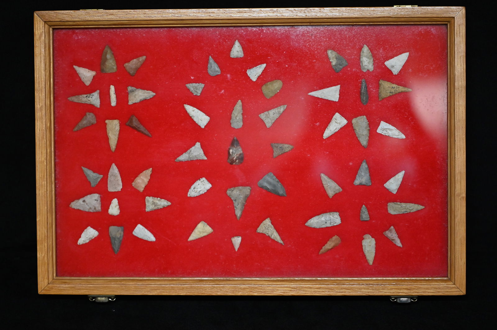 Frame of 53 Artifacts Found in Clark Co. Missouri. (1 of 9)
