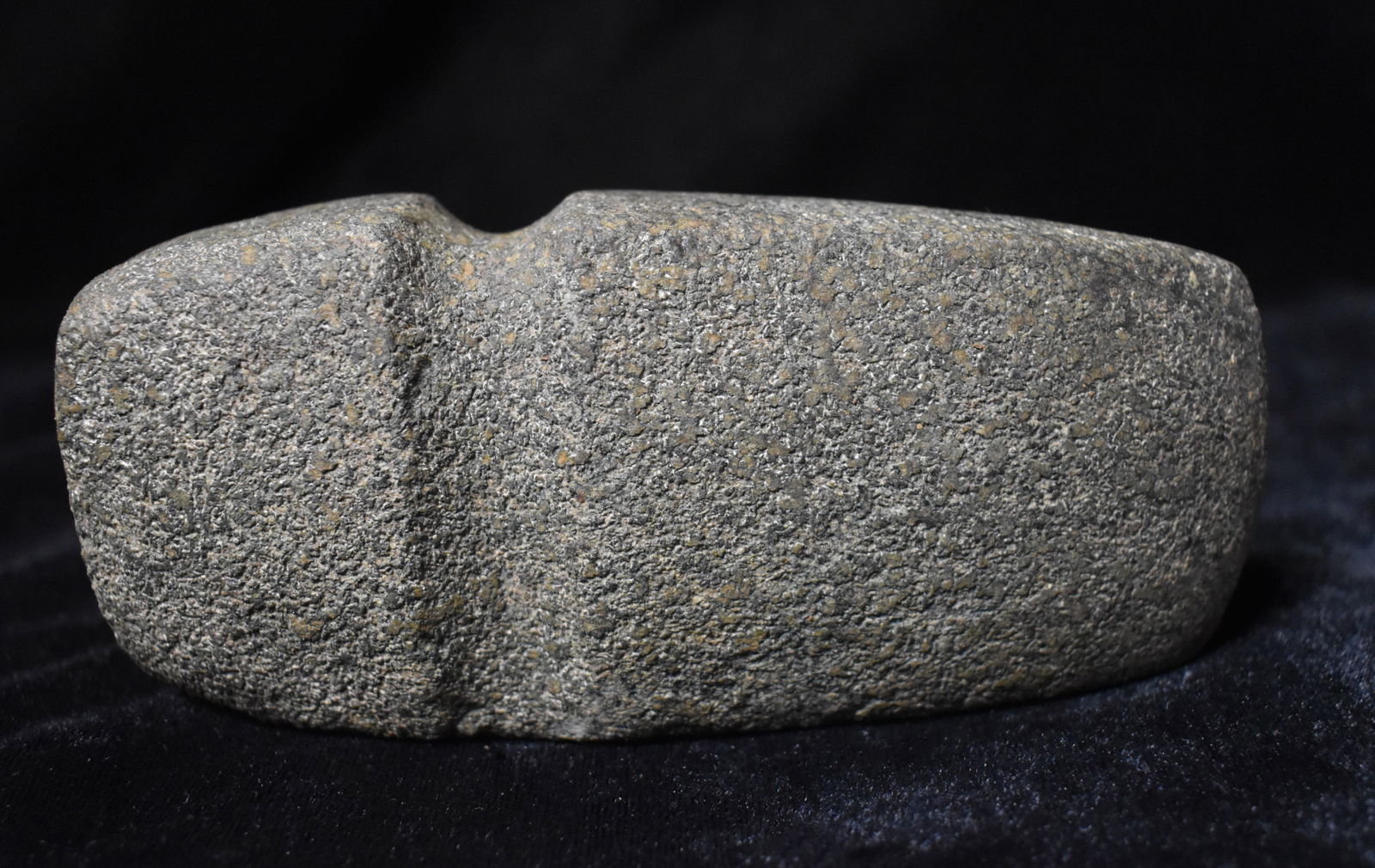 Highly Developed 5 1/2" Nebo Axe found in Saline County, Missouri: Highly Developed 5 1/2" Nebo Axe found in Saline County, Missouri. Very nice and good size example of the type made of a dark granite. Ex Marty Brown Collection.