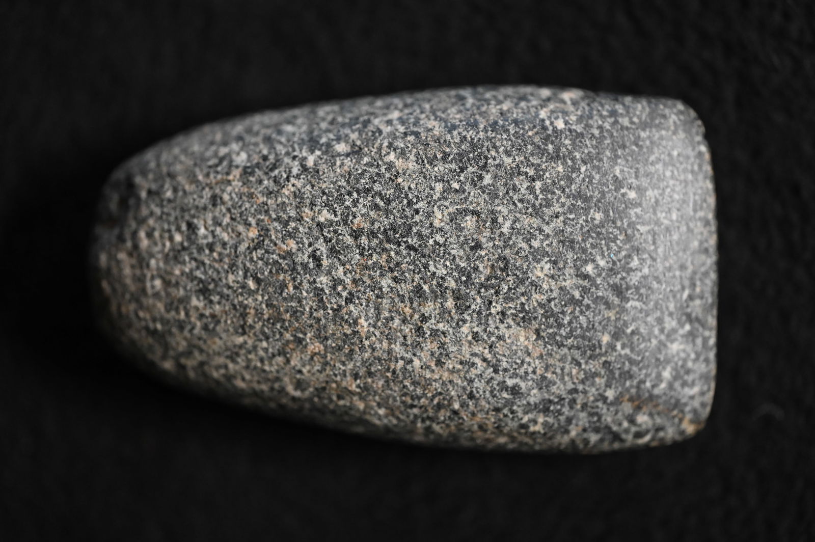 3 1/2" Speckled Granite Celt Found in Marion Co. Missouri Ex: Jack Newnan Collection. (1 of 9)