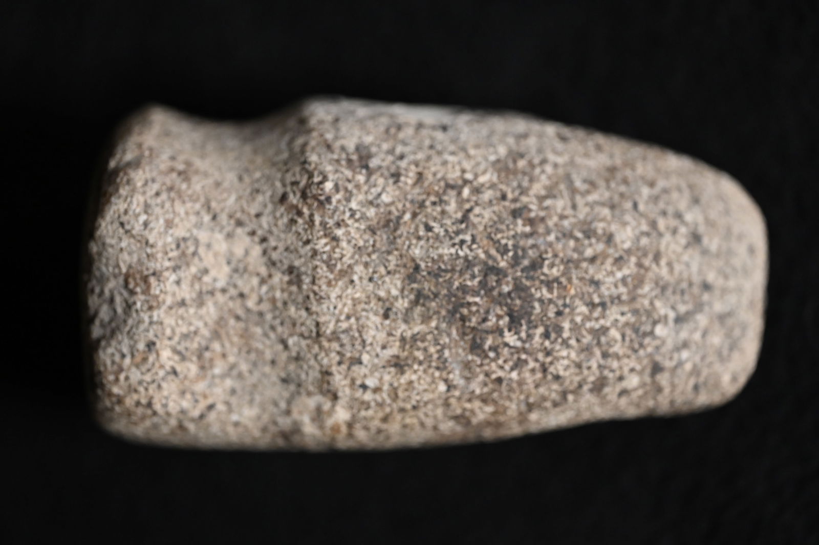 3 5/8" Granite 3/4 Groove Axe Found in Ohio Ex: John Bennett Collection.  Has a couple section of (1 of 9)