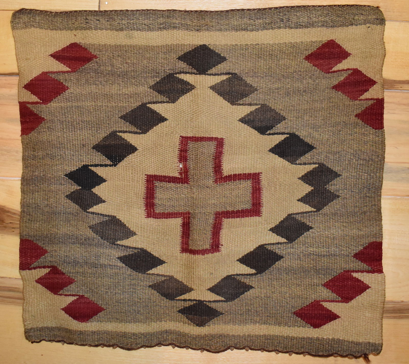 20" by 22" Vintage Navajo Hand Woven Tapestry or Rug (1 of 6)