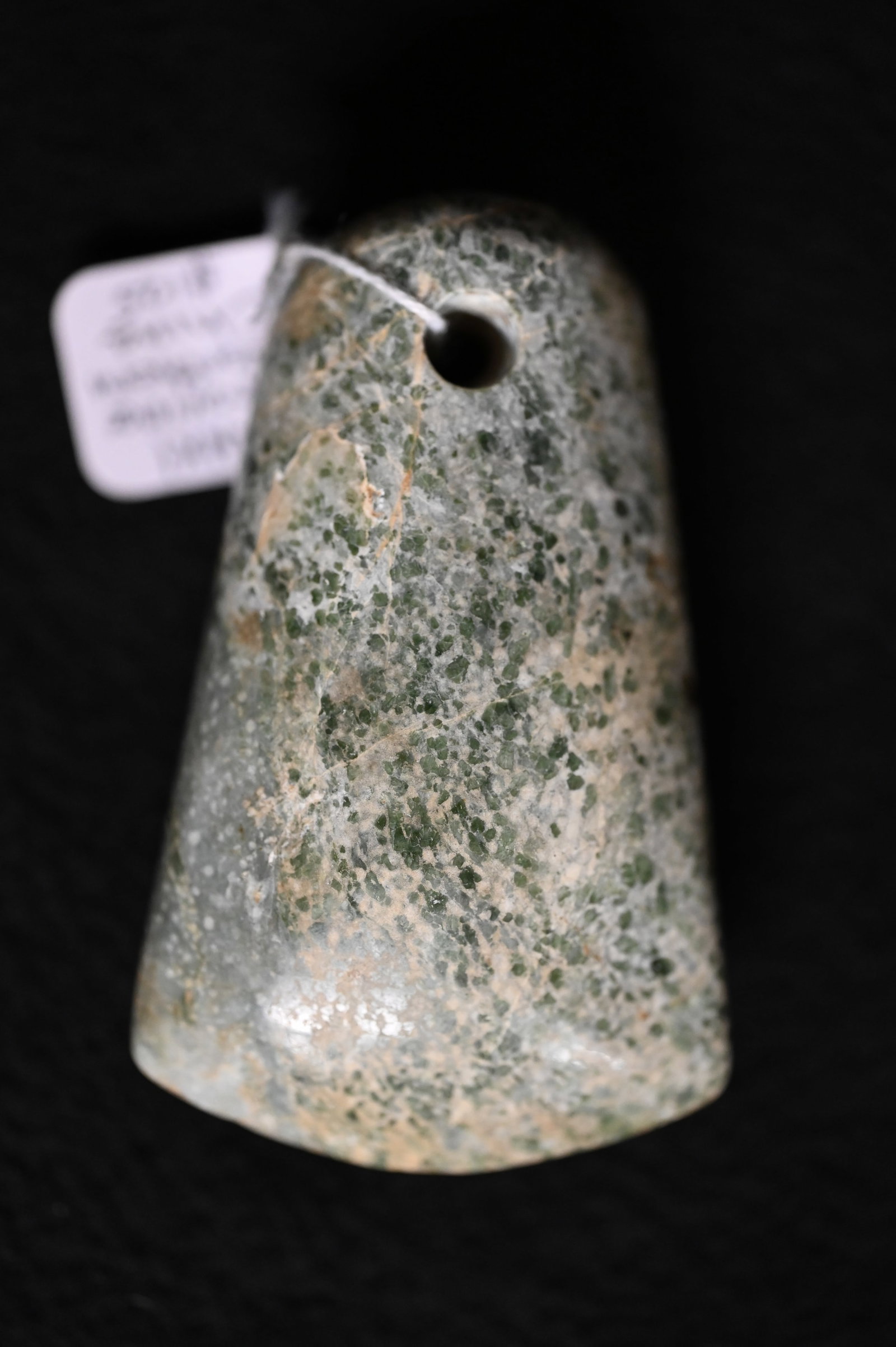 3 3/8" Neolithic Jade Axe Found in The Shanxi Province Northern China Approx. 2000 B.C. - 3500 B.C.: 3 3/8" Neolithic Jade Axe Found in The Shanxi Province Northern China Approx. 2000 B.C. - 3500 B.C.
