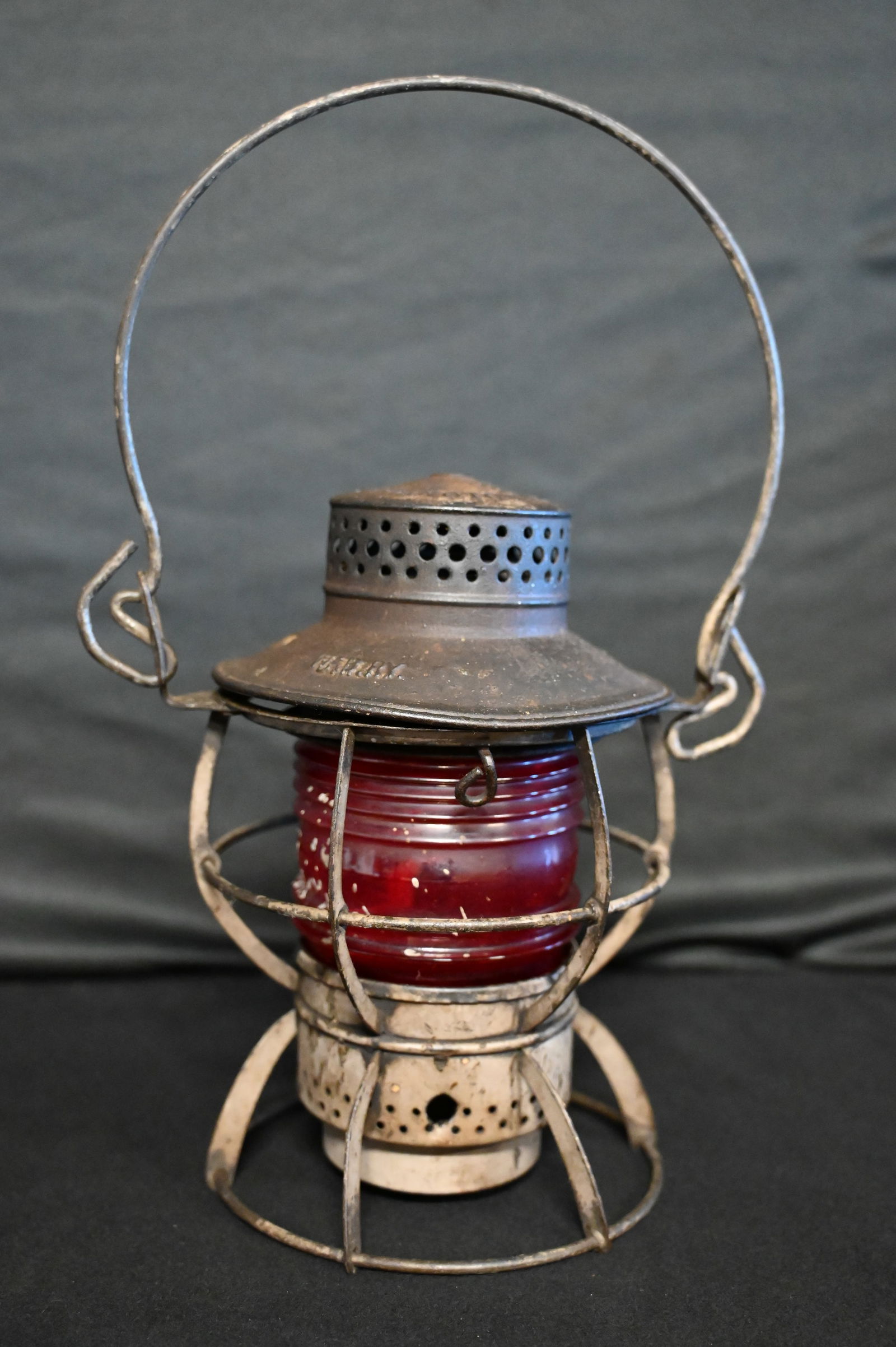 Dressel Arlington N.J. Wab RY. Railroad Lantern with Red Lens. (1 of 9)