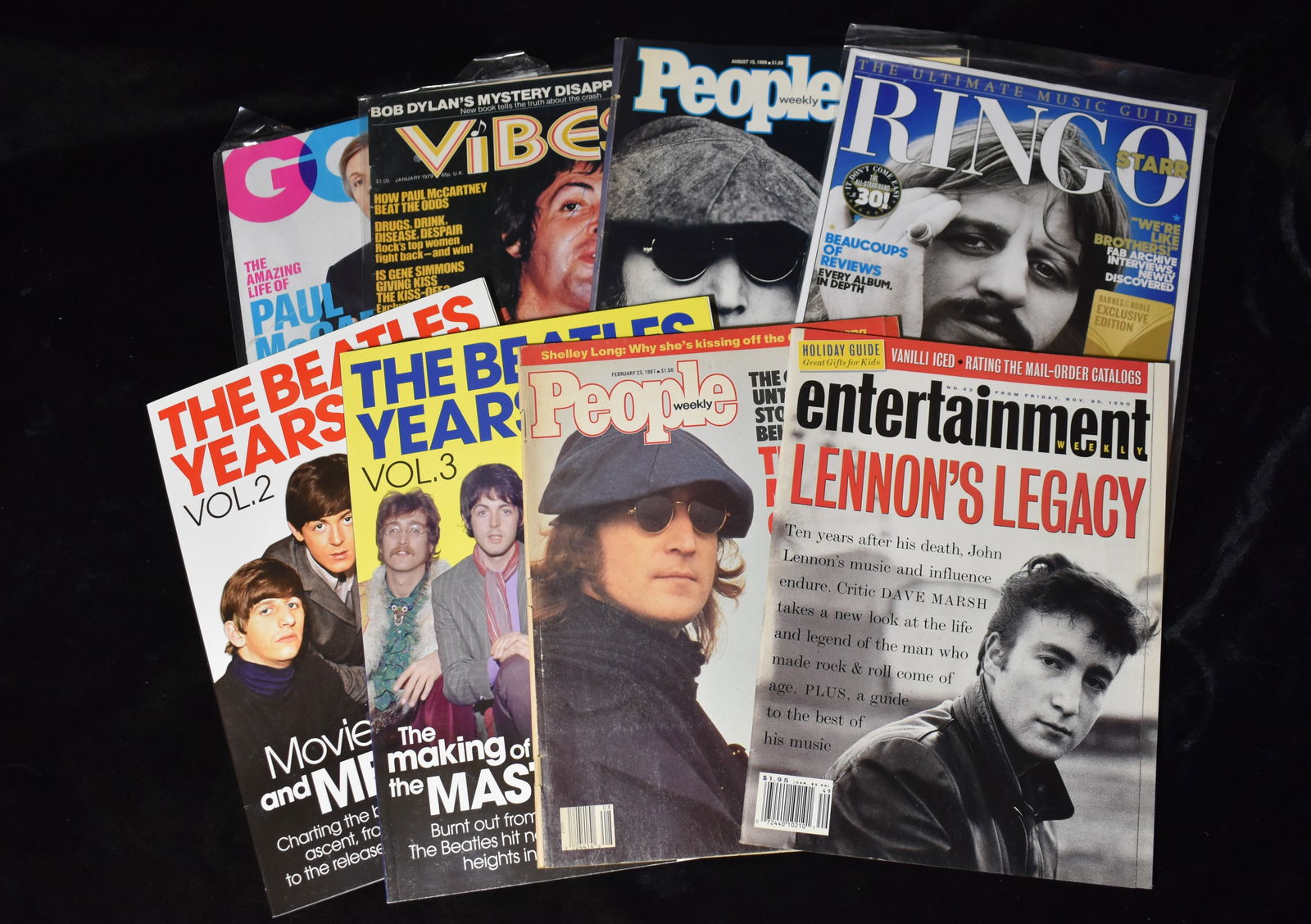 8 Beatles, John Lennon, Ringo Star, Paul McCartney Magazines - GQ, Vibes, People (1 of 10)