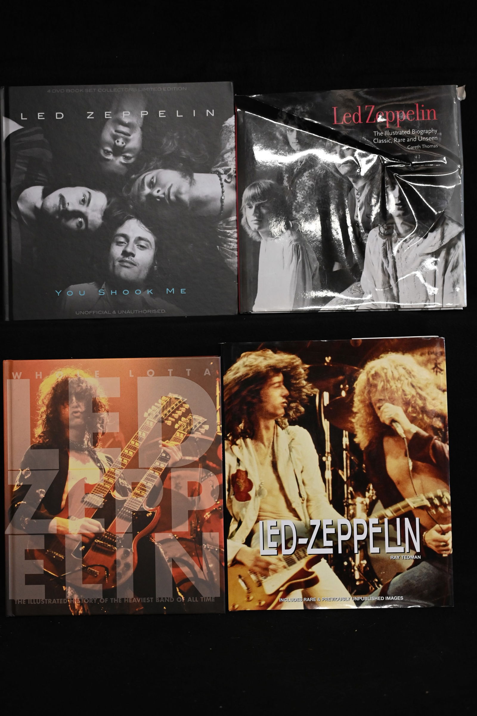 4 Led - Zeppelin Hardback Books include The Illustrated History of The Geaviest Band Of All Time. (1 of 3)