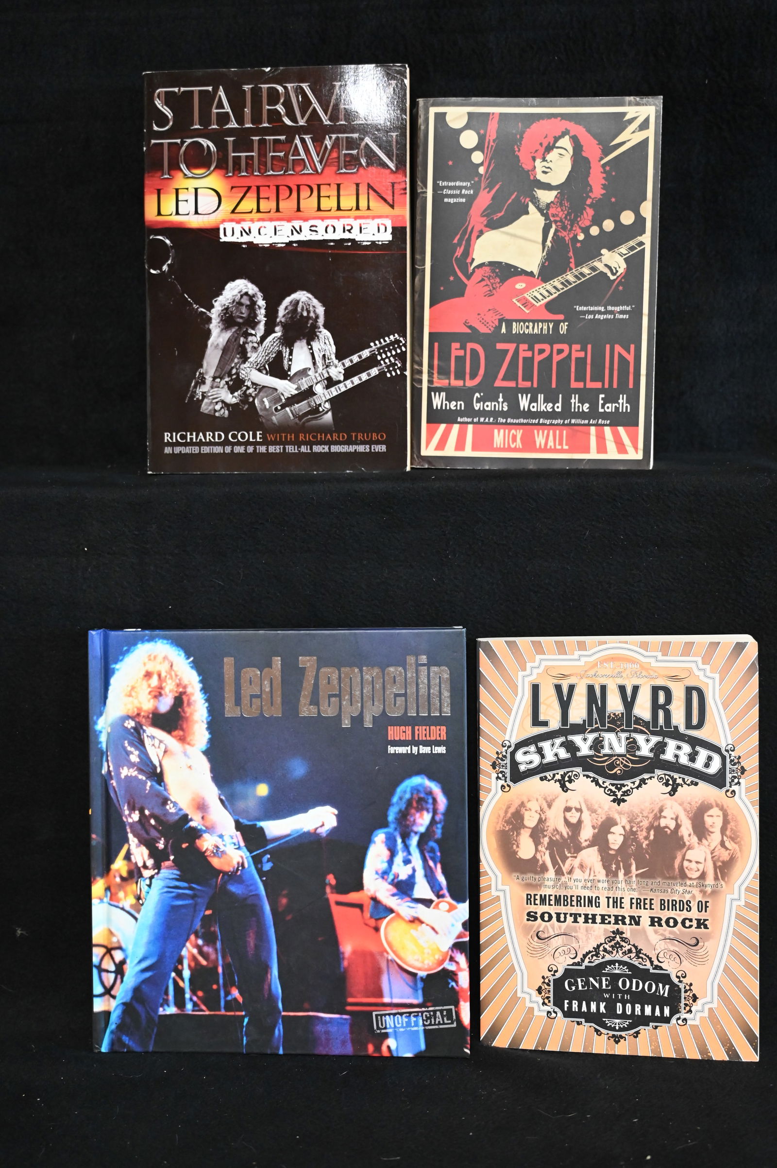 4 Rock Music Books Lynrd Skynyrd, Led Zeppelin When Giants Walked The Earth, Stairway To Heaven, Led (1 of 3)