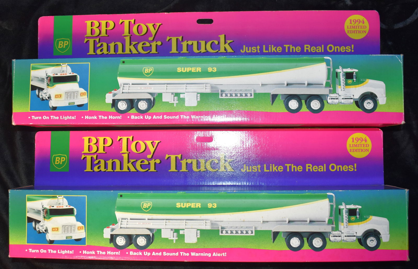 Vintage 1994 Limited Edition BP Oil 14 1/4" Fuel Tanker Truck x2 (1 of 5)
