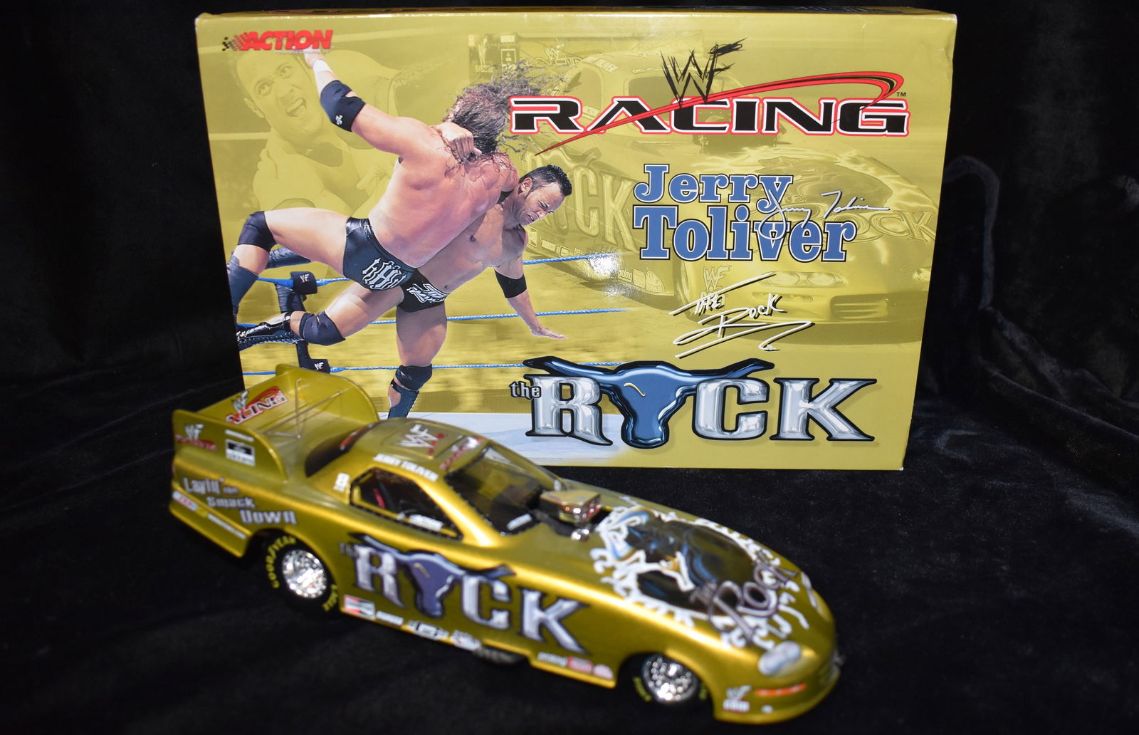 Vintage Nhra Jerry Toliver Wwf The Rock 2000 Camaro Funny Car 1:24