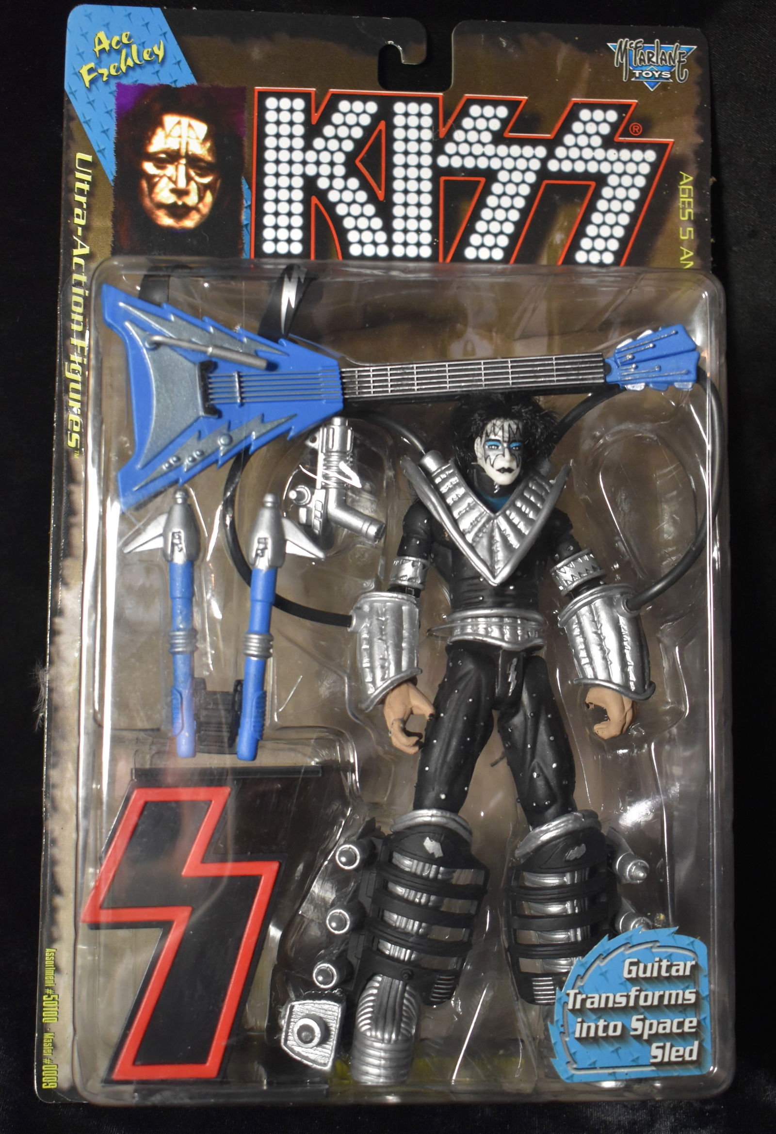 Vintage KISS Ace Frehley Ultra Action Figures 1997 Mcfarlane Toys NIB (1 of 4)