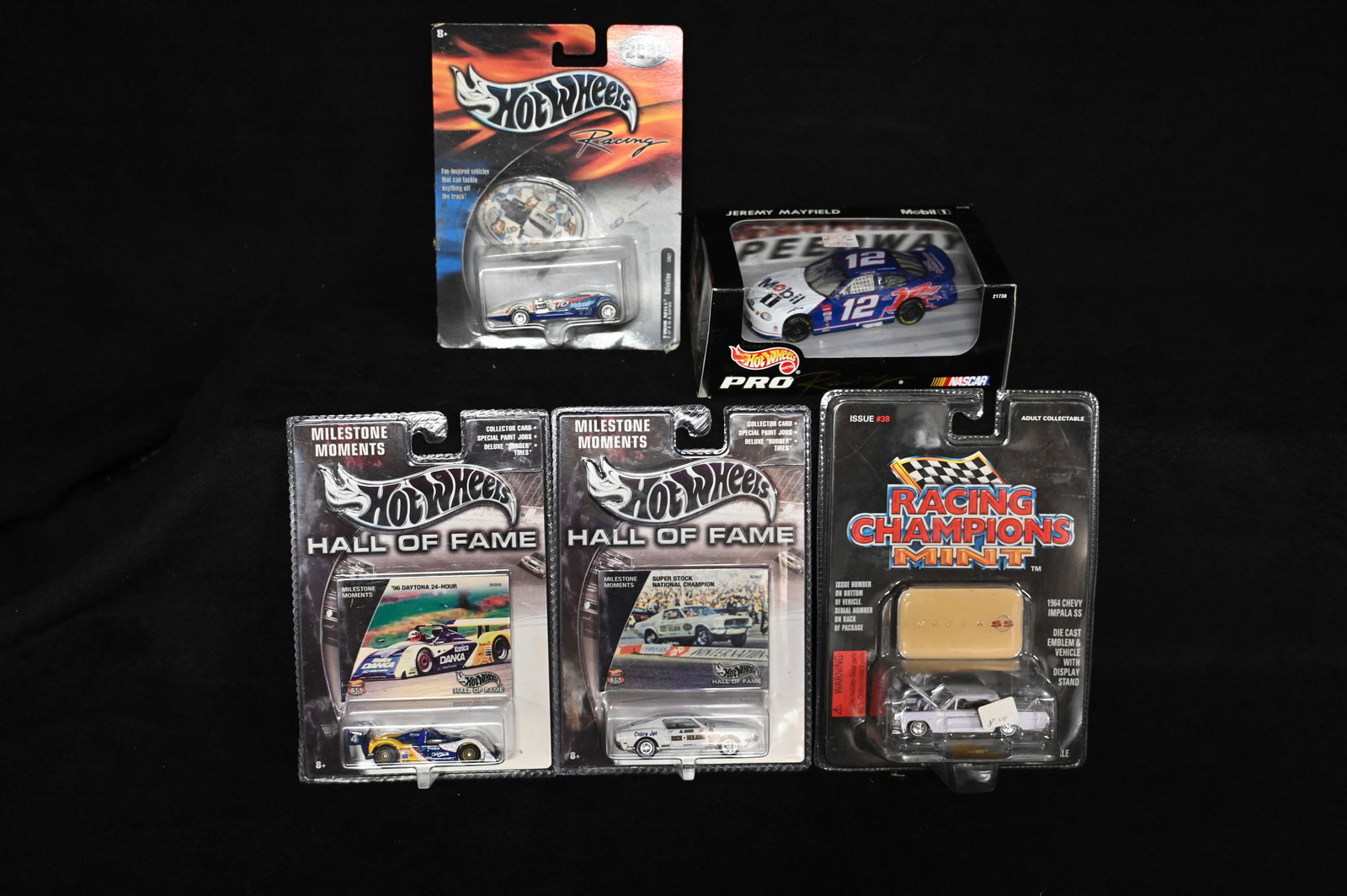 5 Hot Wheels & Racing Champions Cars includes '68 Mustang Cobra Jet produced in 2002, '96 Daytona 24 (1 of 5)