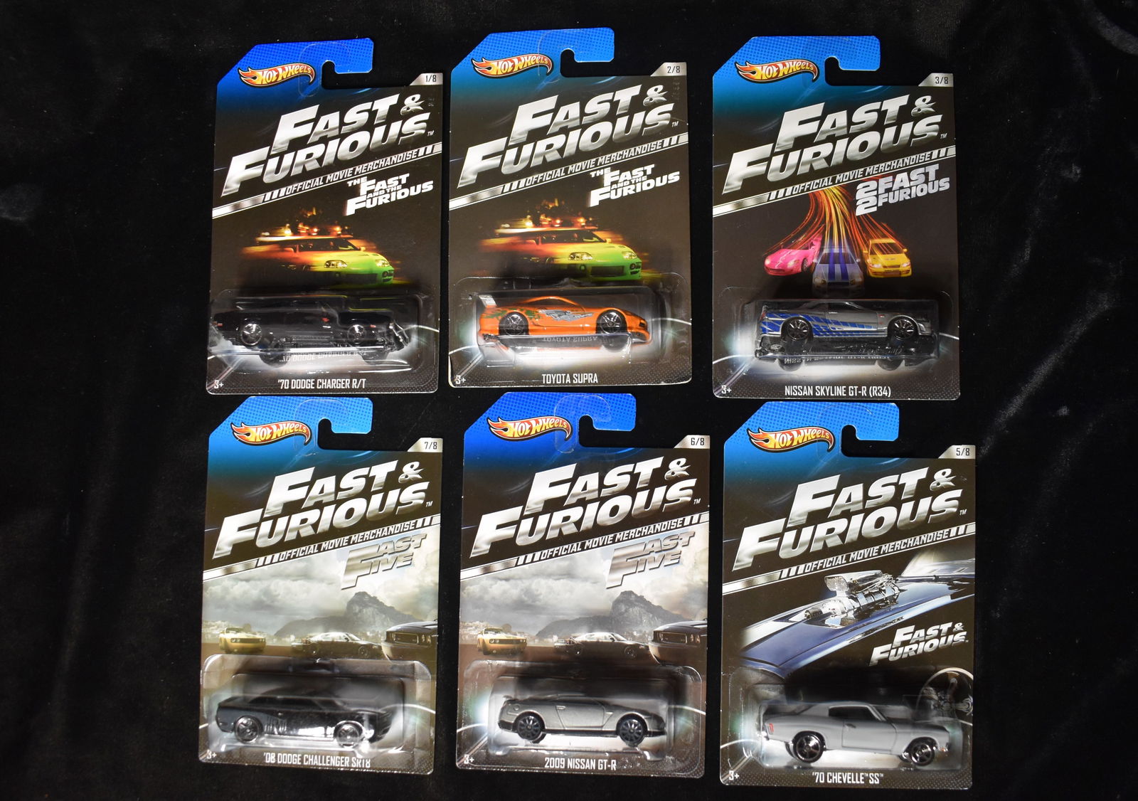 2012 Fast & Furious 1st Edition Official Movie Merchandise Hot wheels (6 cars) (1 of 4)