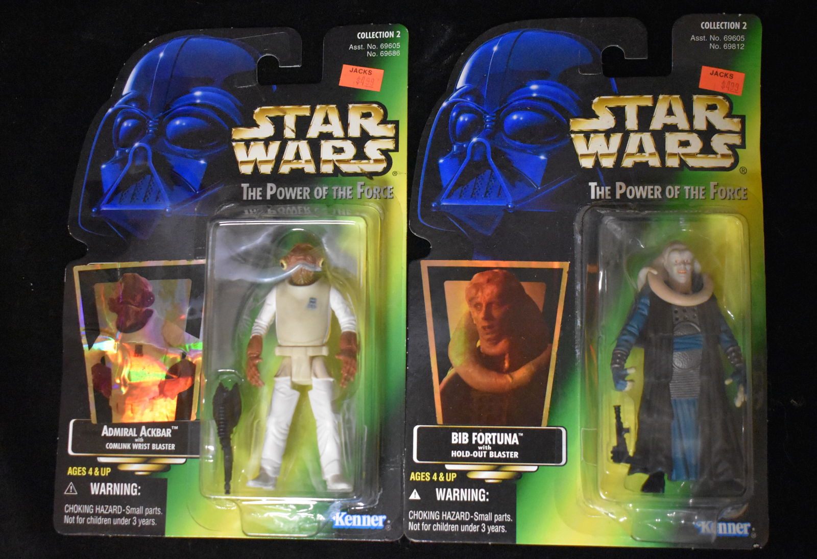 1990's Star Wars Bib Fortuna and Admiral Akbar Action Figures Hologram Collection 2 (1 of 3)