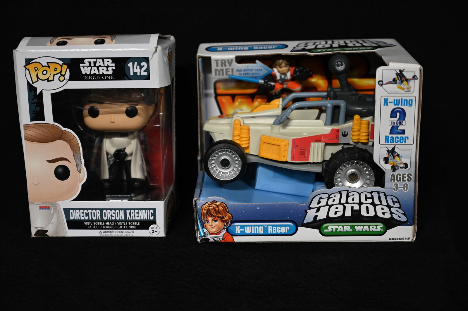 Star Wars Galactic Heroes X-Wing Racer and Star Wars Disney Pop! Director Orson Krennic Figure. (1 of 4)
