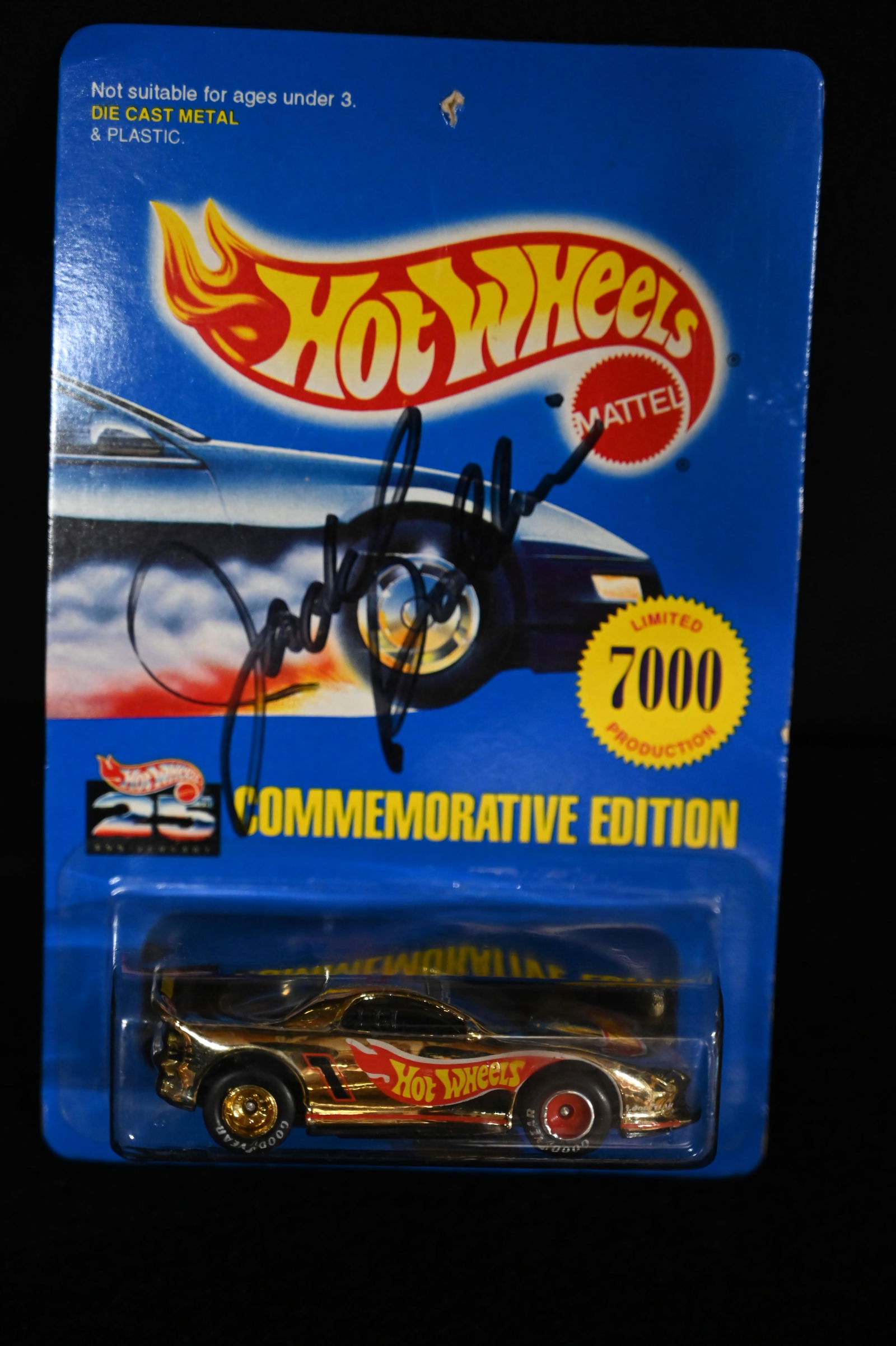 Hot Wheels Gold Commemorative Edition Chevrolet Camaro Signed by Jack Baldwin 1993.: Hot Wheels Gold Commemorative Edition Chevrolet Camaro Signed by Jack Baldwin 1993.