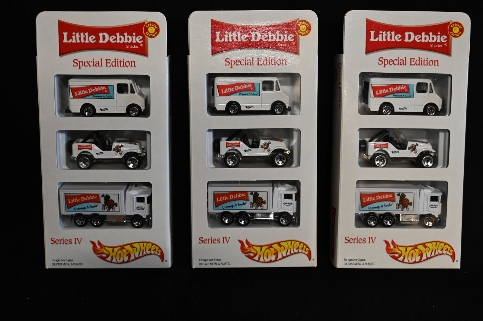 3 Hot Wheels Series Iv Special Edition Little Debbie 3 Packs