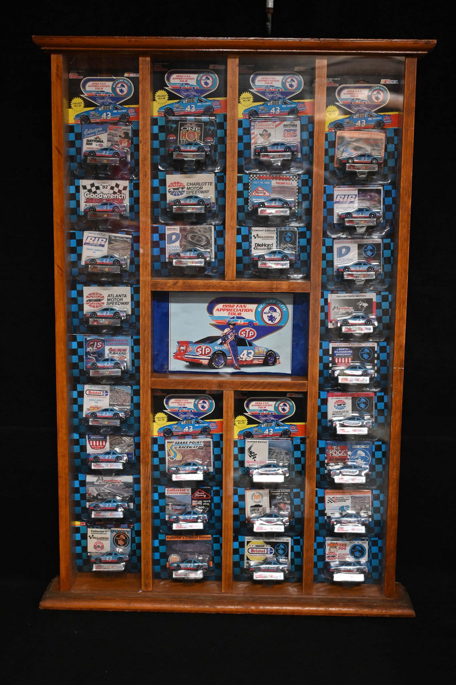 1992 Richard Petty Fan Appreciation Tour 30 Car Set in a large 27 1/2" x 40 1/2" Display Case.  All (1 of 16)