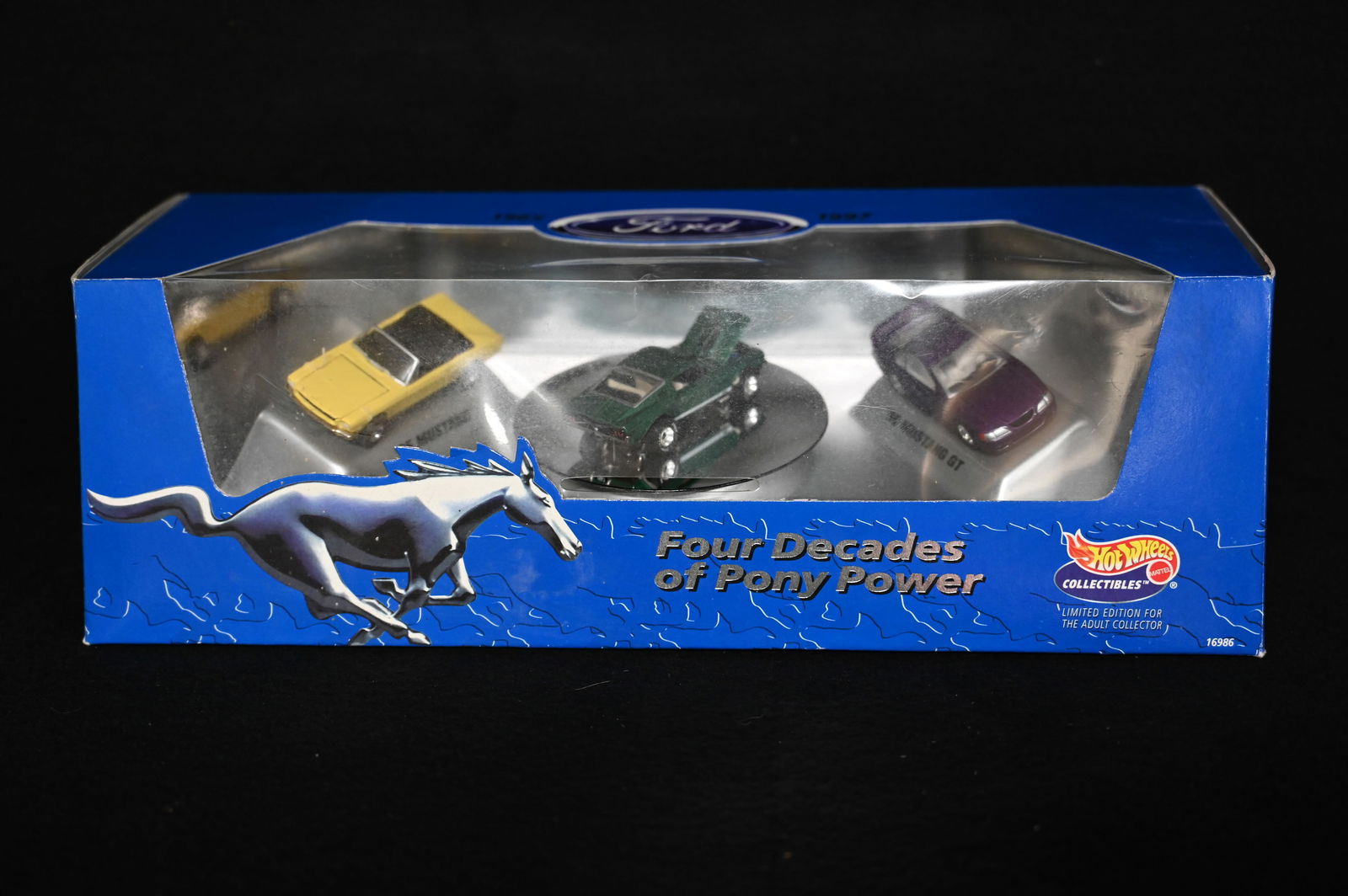Hot Wheels Four Decades of Pony Power Mustangs Limited Edition produced in 1996.: Hot Wheels Four Decades of Pony Power Mustangs Limited Edition produced in 1996.