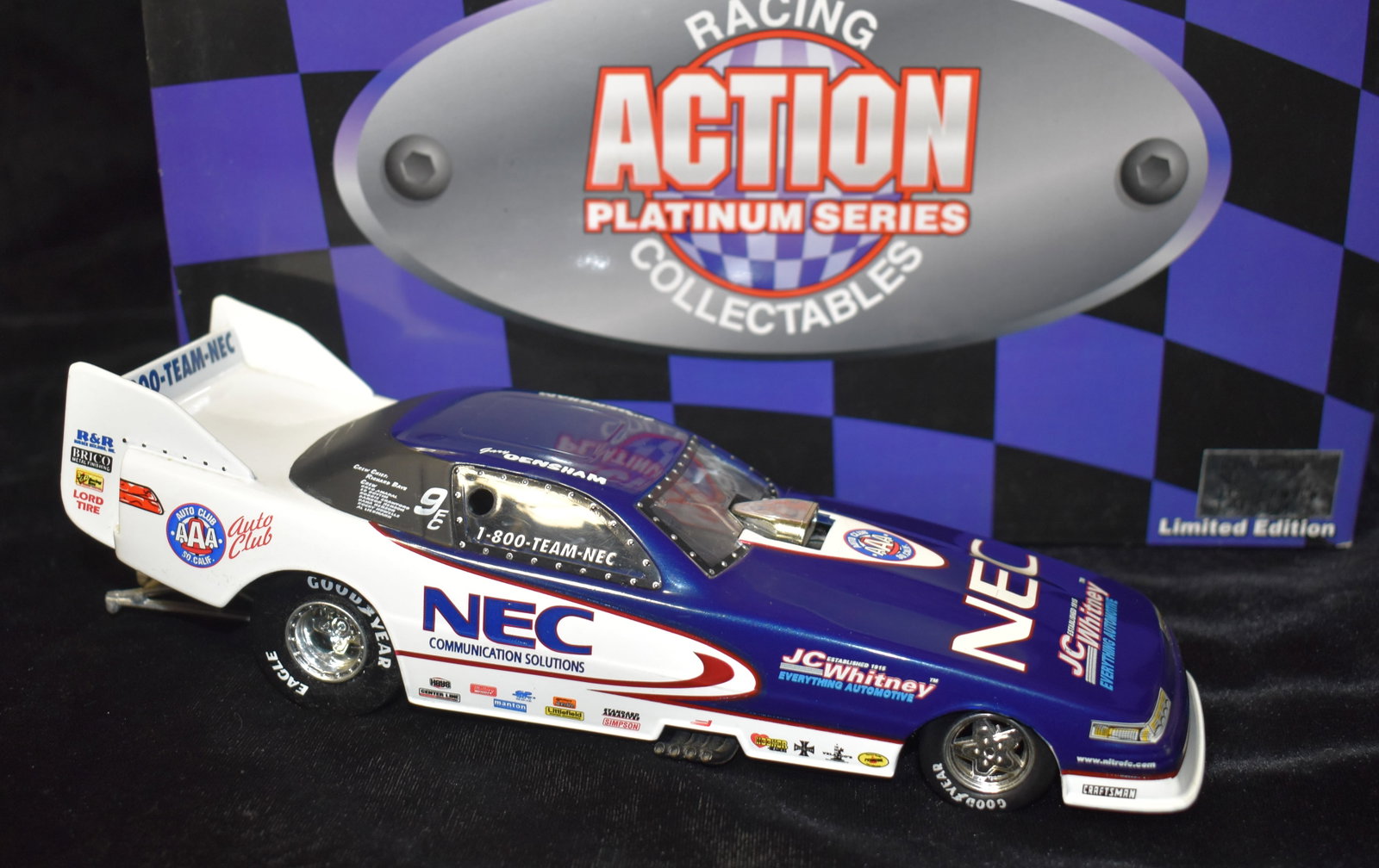 ACTION Gary Densham NEC 1996 Diecast 1:24 Scale Funny Car: ACTION Gary Densham NEC 1996 Diecast 1:24 Scale Funny Car. Excellent condition. 1 of 5004