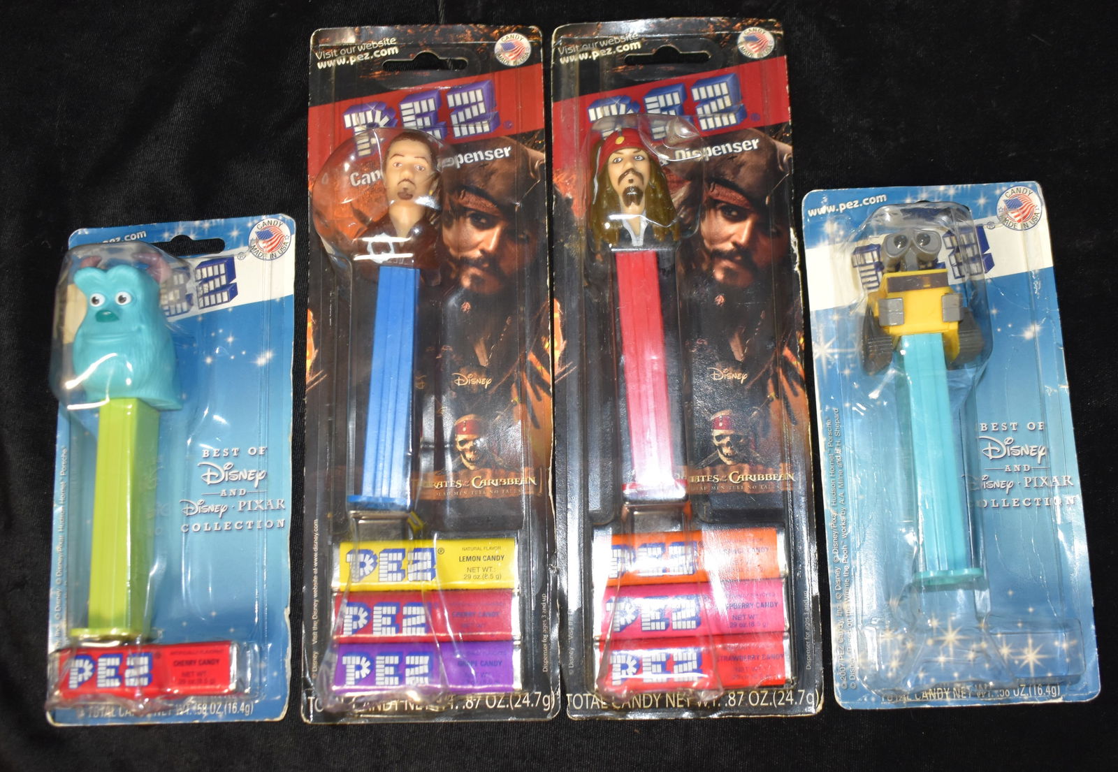 4 Disney Pez Dispensers - Pirates or the Carribean Jack Sparrow & Will Turner (1 of 3)