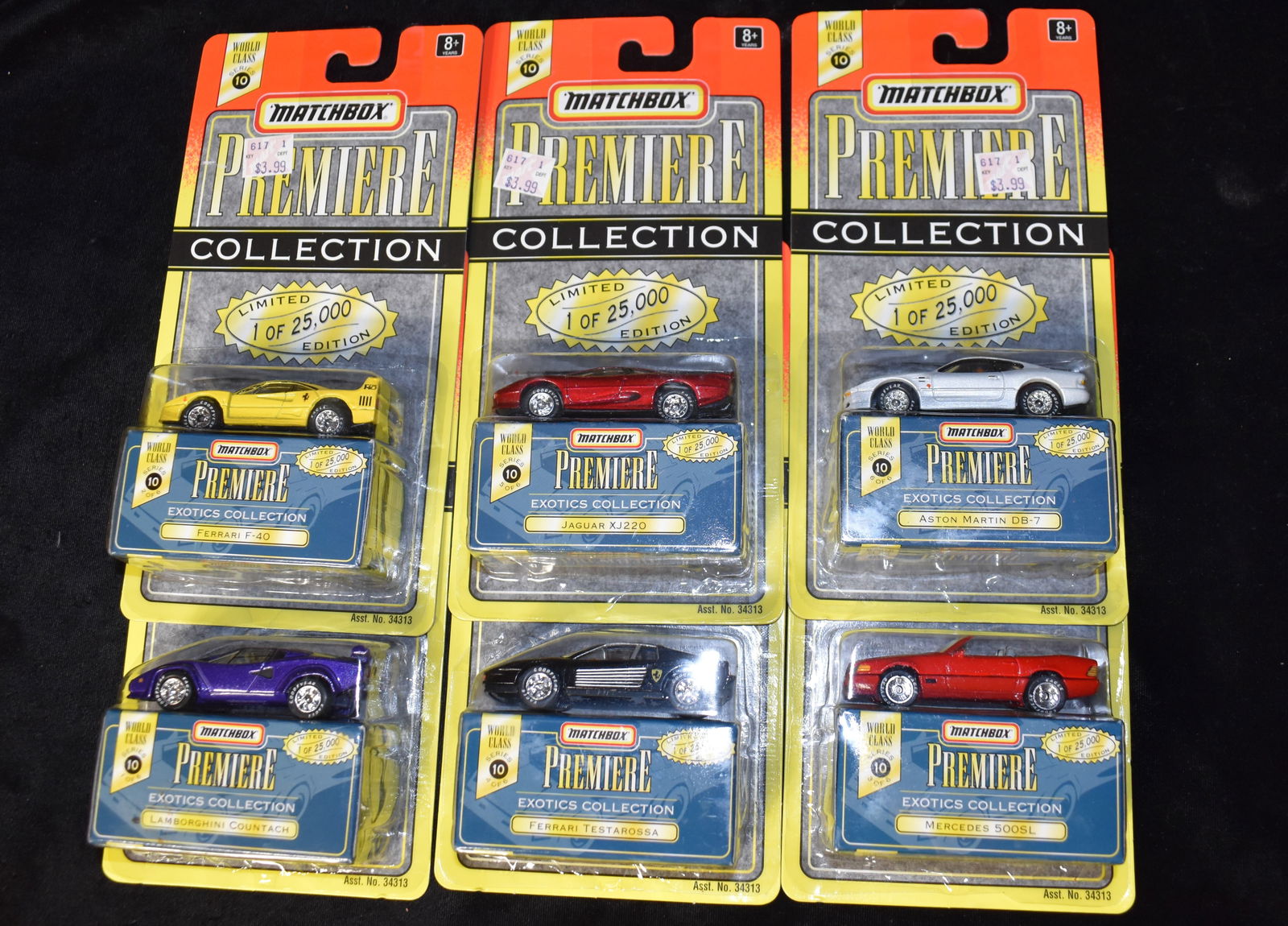 6 Vintage Matchbox Premiere Exotics Collection 1997 Die Cast Limited Edition (1 of 5)