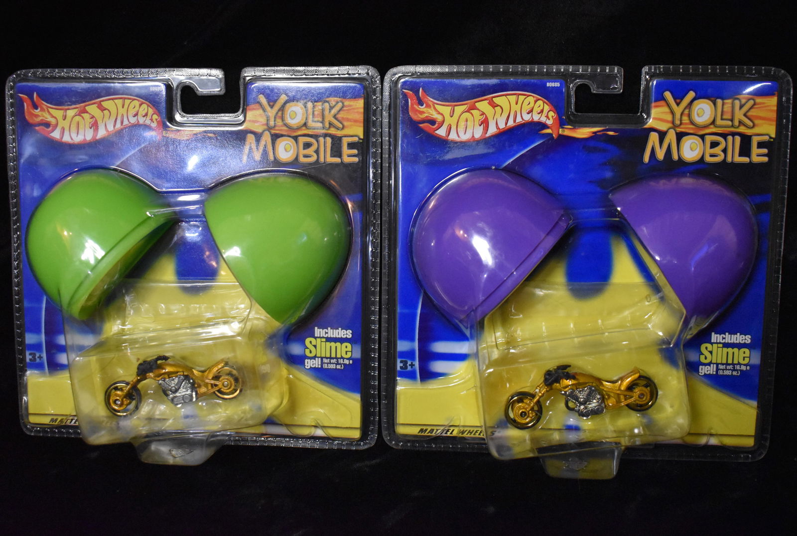 2002 Hot Wheels Yolk Mobile Easter Egg Blast Lane Gold Chopper 1:64 Lot Of 2 (1 of 4)