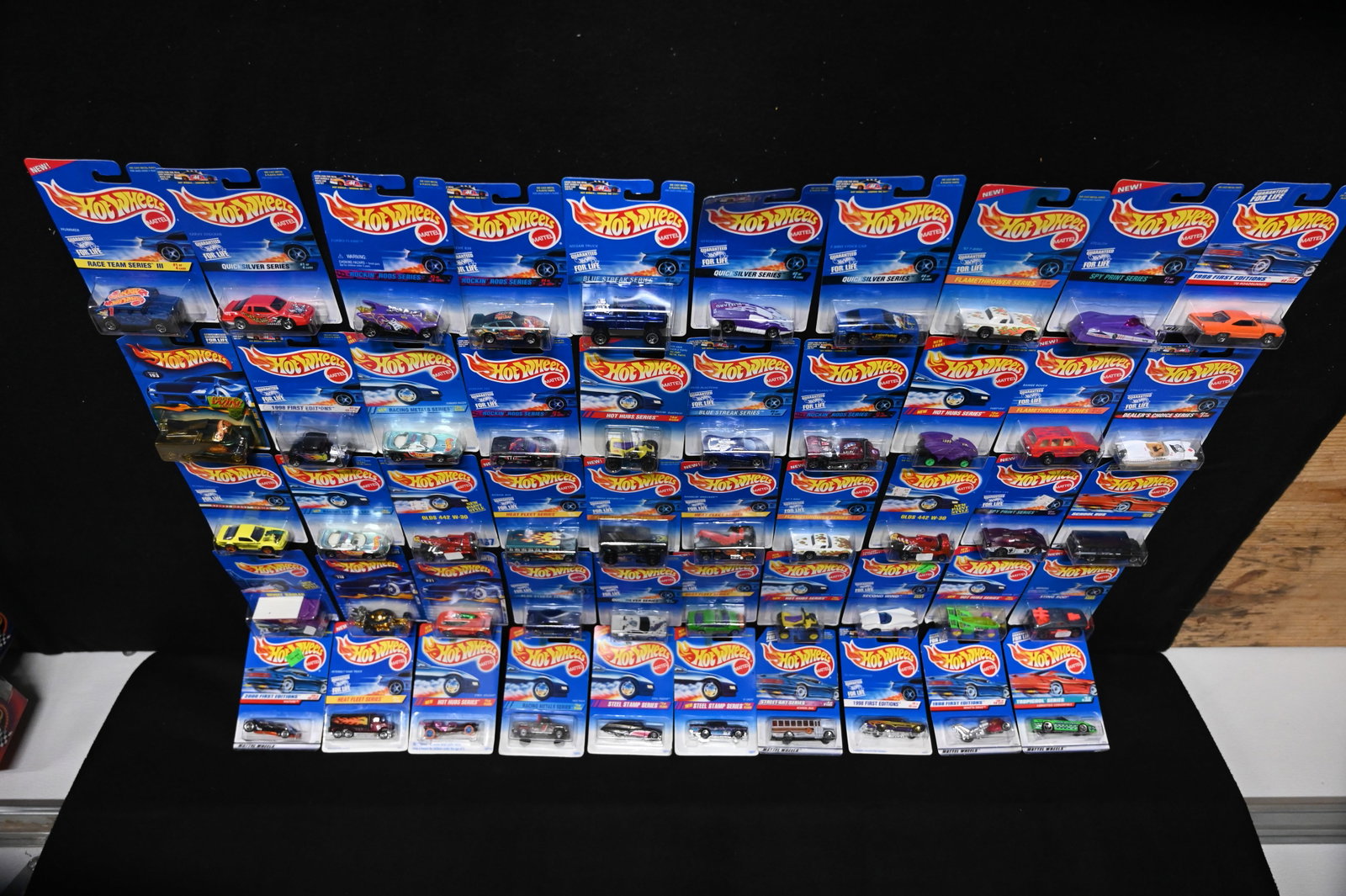 Mattel Hot Wheels Assortment of 50 cars 1993-2021 All cars are brand new and in the original card.: Mattel Hot Wheels Assortment of 50 cars 1993-2021 All cars are brand new and in the original card. The dates will range so please look at the pictures for condition and age of each car.