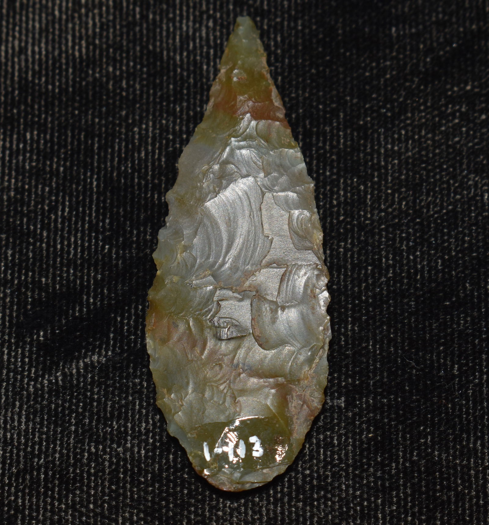 1 7/8" Serrated Jasper Cascade Arrowhead w/ Keele COA Found in Lake County, California by Venn (1 of 8)